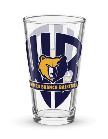 Western Branch Basketball Shaker Pint Glass
